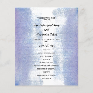 Budget Simple Wedding Program card. Flyer