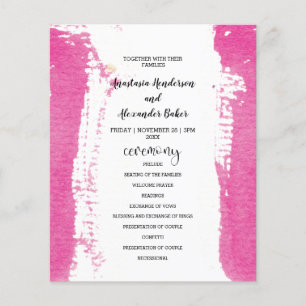 Budget Simple Wedding Program card. Flyer