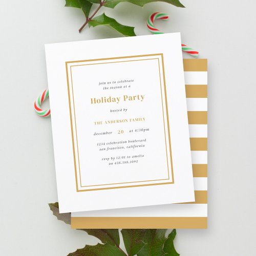 Budget Simple Yellow White Christmas Holiday Party