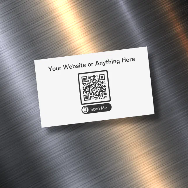 Budget Small Quantity QR Code Business Card Magnet | Zazzle