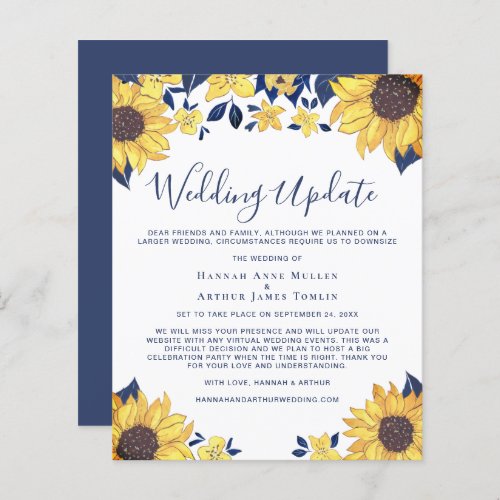 Budget Smaller Wedding Update Sunflower Floral