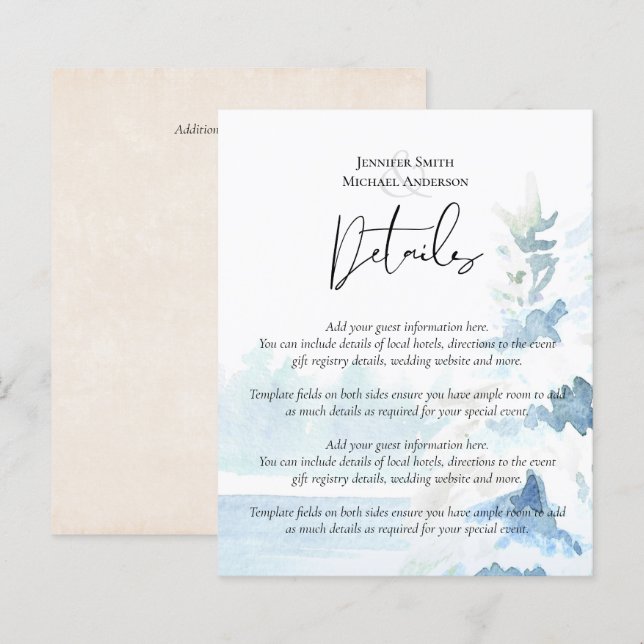 BUDGET Snowy Mountains Winter Lake Trees (Front/Back)