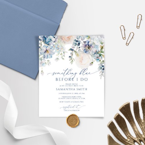 BUDGET Something Blue Before I Do Invitation