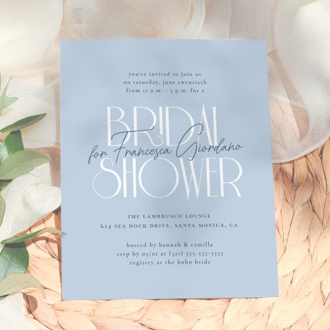 Budget Something Blue Modern Floral Bridal Shower (Creator Uploaded)