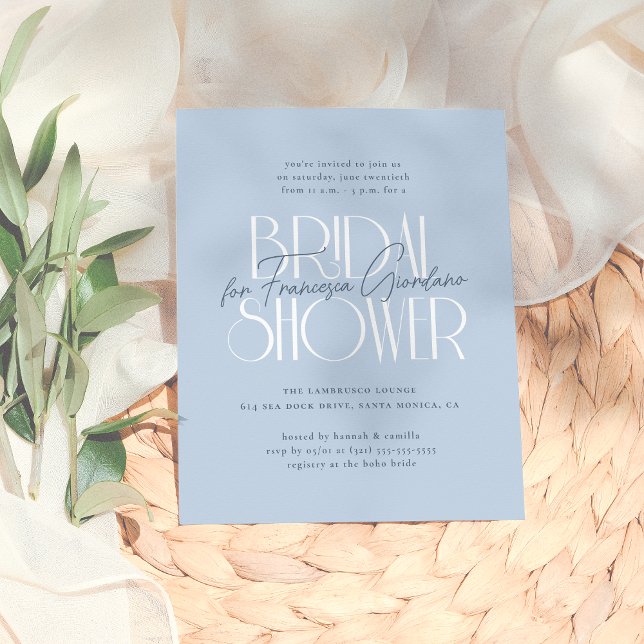 Budget Something Blue Modern Floral Bridal Shower (Creator Uploaded)