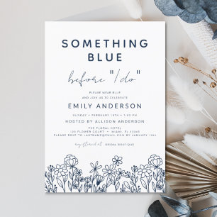 Budget Something Blue Wildflower Bridal Shower Flyer