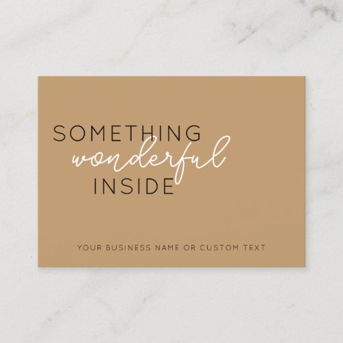 Budget Something Inside Beige Thanks Candle Care Business Card