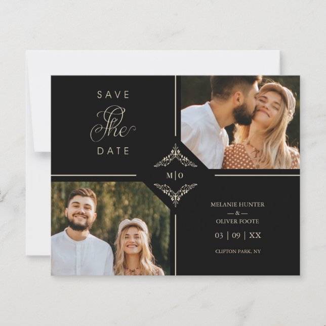 Budget Sophisticated Flourish Wedding Initials (Front)