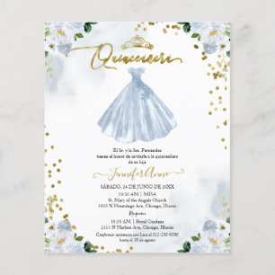 Budget Spanish Quinceanera Invitation Floral