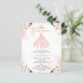 Budget Spanish Quinceanera Invitation Floral (Standing Front)
