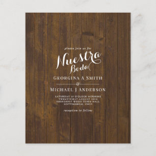 BUDGET Spanish Wedding Bilingual Boda Wedding Flyer