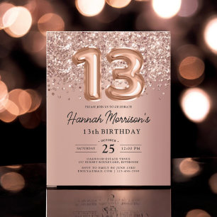 Budget Sparkle 13th Birthday Rose Gold Party