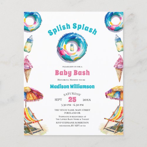 Budget Splish Splash Baby Bash Summer Baby Shower 