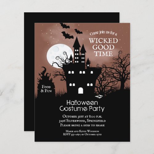 Budget Spooky Halloween Invitations