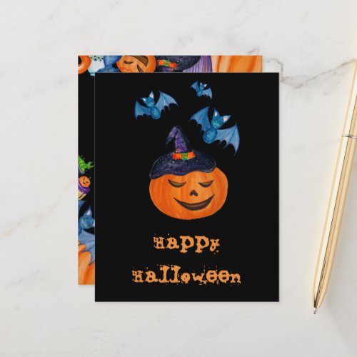 BUDGET Spooky Happy Halloween Classroom Card