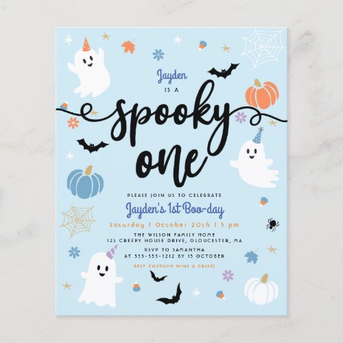 Budget Spooky One Ghost Halloween First Birthday