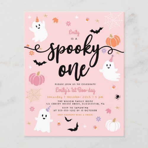 Budget Spooky One Halloween Ghost First Birthday
