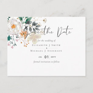 BUDGET Spring Wildflowers Barn Garden Wedding Postcard