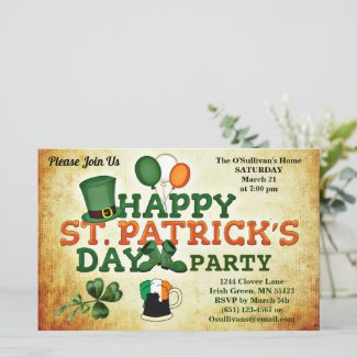 Budget St Patrick's Day Party Vintage Paper Sheets