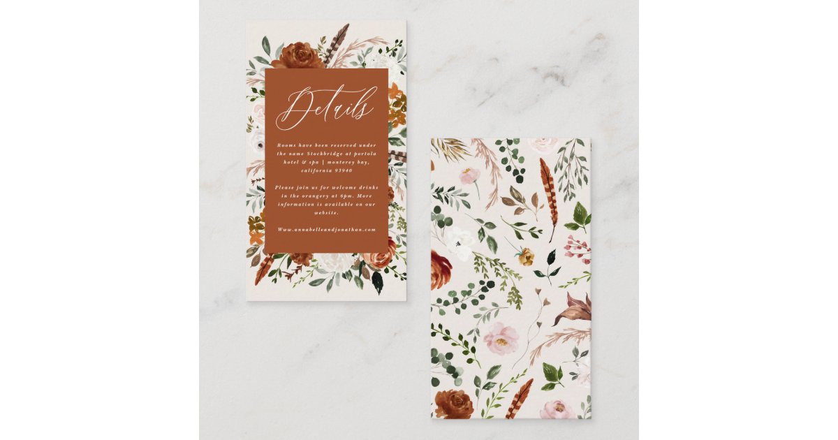Budget Stag floral wedding details Encl Enclosure Zazzle Budget Stag floral wedding details Encl Enclosure Zazzle