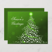 Budget Starry Christmas Tree Green Holiday Card