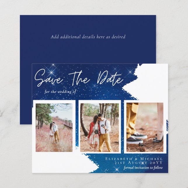 BUDGET Starry Night Engagement Photo SAVE DATE  (Front/Back)