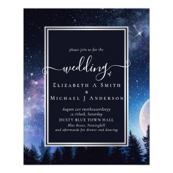 BUDGET  Starry Night Midnight Stars Wedding Budget Flyer