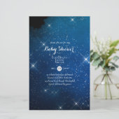 BUDGET Starry Night Twinkle Baby Shower Invite (Standing Front)
