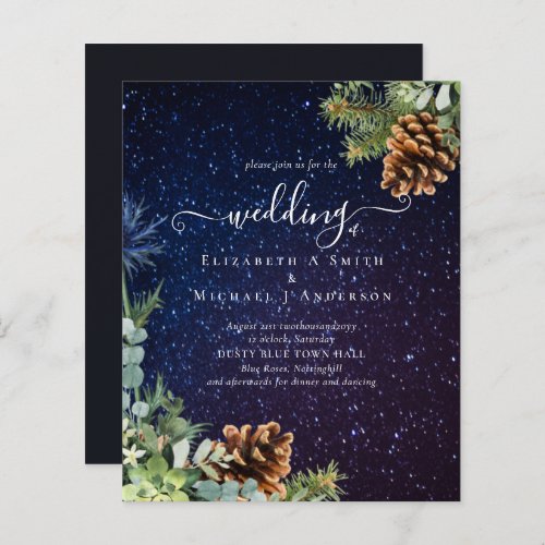 BUDGET  Starry Night Winter Wedding Budget