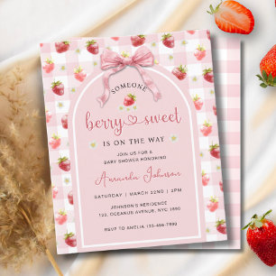 Budget Strawberries Ribbon Berry Sweet Baby Shower
