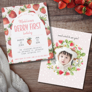 Budget Strawberry 1st Photo Berry First Birthday