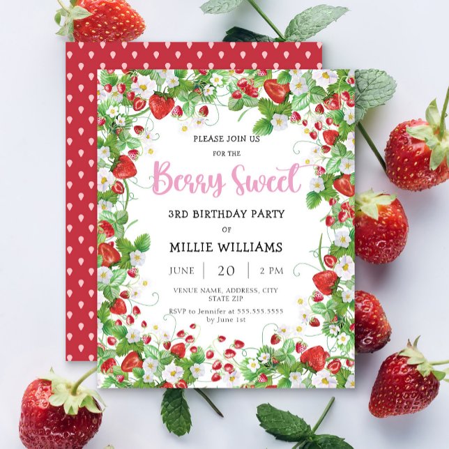 Budget Strawberry Birthday Party (Creator Uploaded)