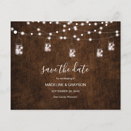 BUDGET String Lights Rustic Wood Save The Date