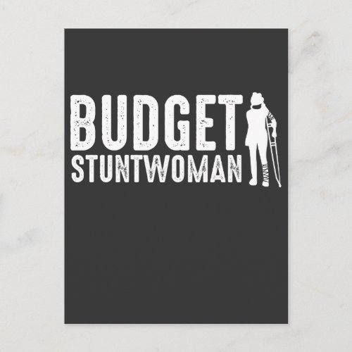 Budget Stuntwoman _ Broken Leg Patient Hospital Postcard
