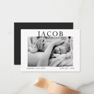 budget Stylish elegant photo baby announcement