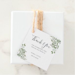 Budget Succulent Eucalyptus Leaves Thank You Favor Tags
