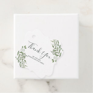 Budget Succulent Eucalyptus Leaves Thank You Favor Tags