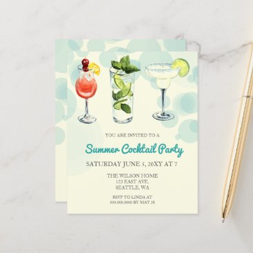 Budget Summer Cocktail Party Invitations