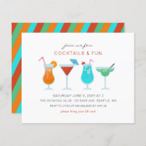 Budget Summer Drinks Cocktail party Invitations