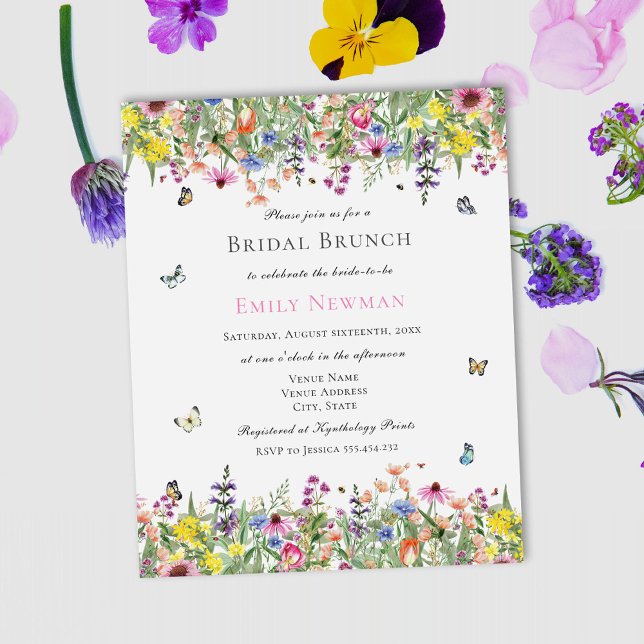 Budget Summer Floral Bridal Brunch Invitation (Creator Uploaded)