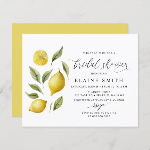 Budget Summer Lemon Lime Citrus Bridal Shower 