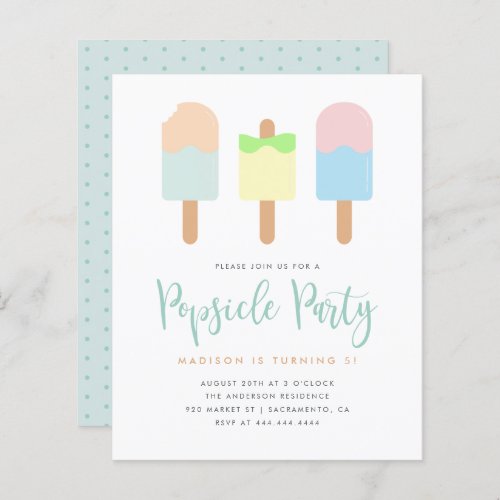Budget Summer Pastel Popsicle Party Kids Birthday
