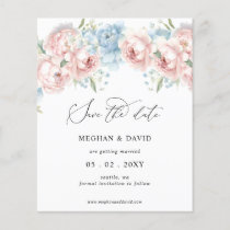 Budget Summer Spring Blush Floral Save the Date