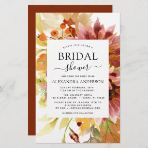 Budget Sunflower Bridal Shower Burgundy Floral