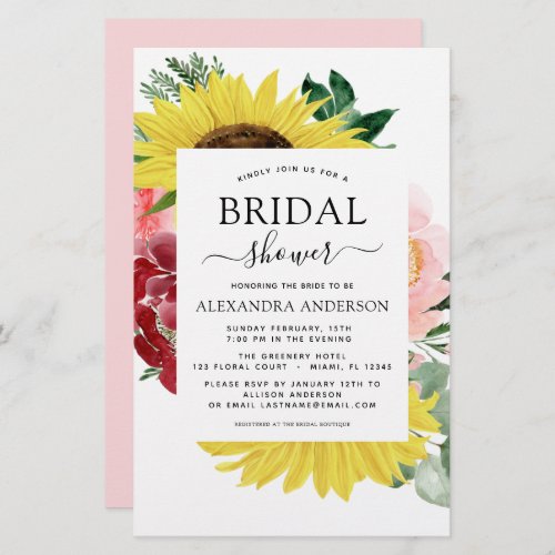 Budget Sunflower Bridal Shower Spring Floral