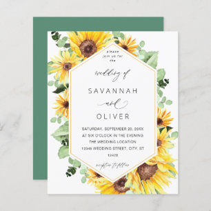 Budget Sunflower & Eucalyptus MOD Floral Wedding