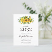 Budget Sunflower Graduation Party Invitation (Standing Front)