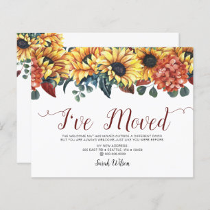 Budget Sunflower I have moved Moving Announcement