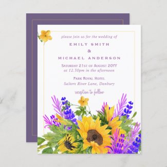 Budget Sunflower Wedding Theme Lavender Purple