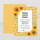 Budget sunflowers bees moving announcement (Front/Back)